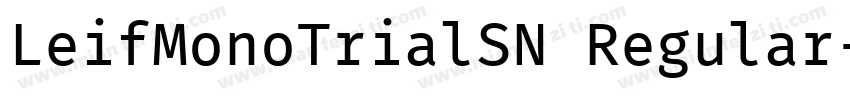 LeifMonoTrialSN Regular字体转换